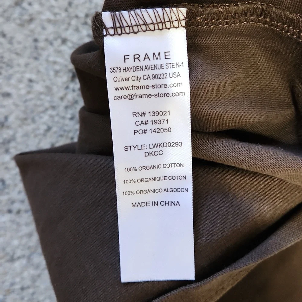 Frame Muscle Crew Organic Cotton Sleeveless Maxi Dress in Dark Chocolate Medium - Picture 10 of 11